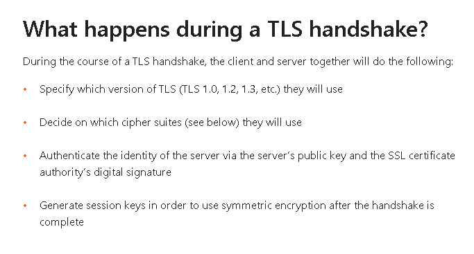 Cloudflare's Explanation of TLS Handshake
