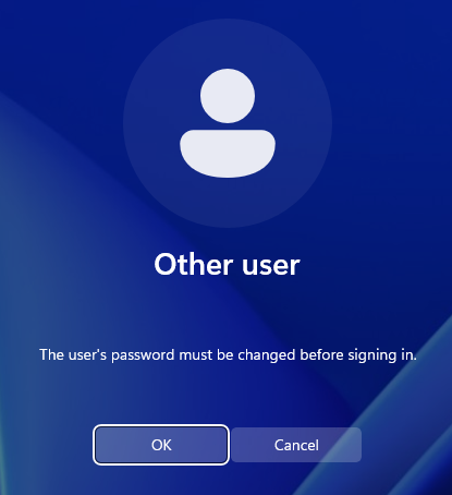 prompt new password