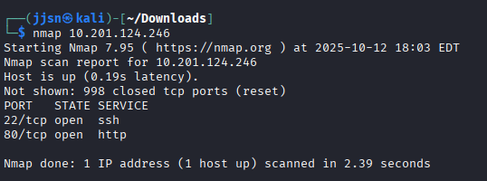 nmap results